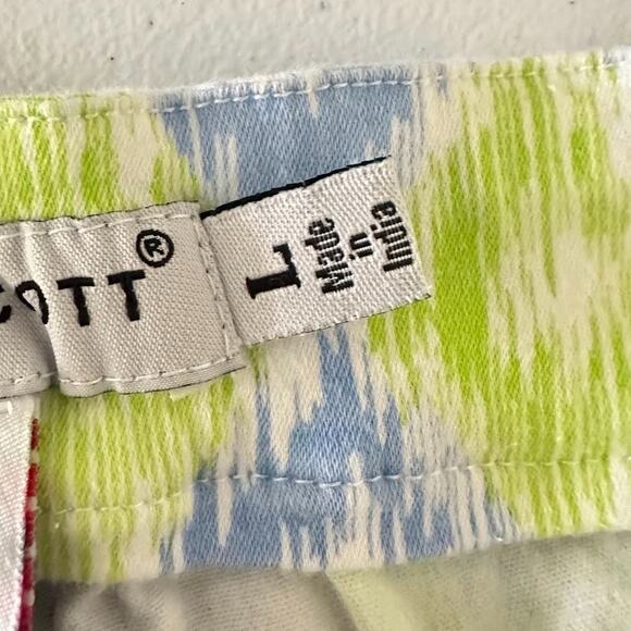 Gretchen Scott Gripeless Cotton Spandex Jeans Kitt Ikat Size L Stretch 5 Pockets - Picture 8 of 10